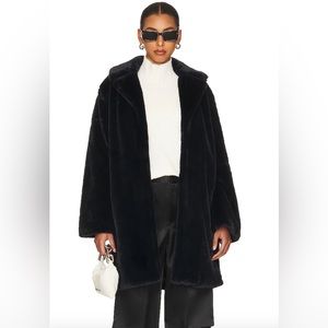 Black Faux Fur Coat